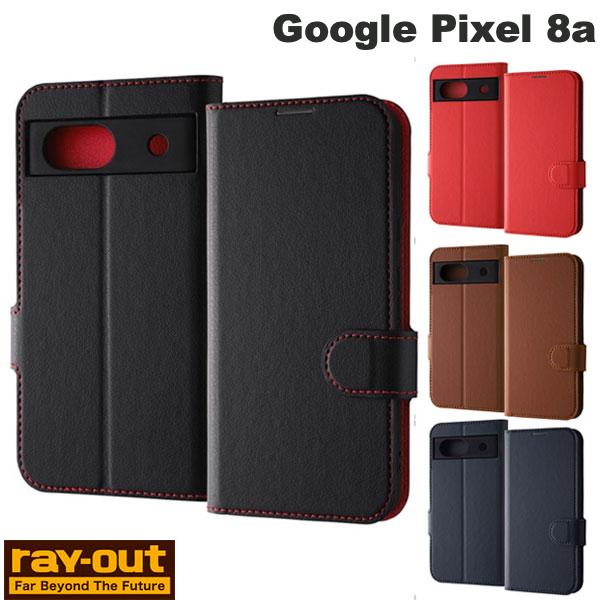 Ray Out Google Pixel 8a Like standard 耐衝撃 手帳型レザーケース シンプル マグネット レイアウト (アンドロイドスマホケース・カバー)