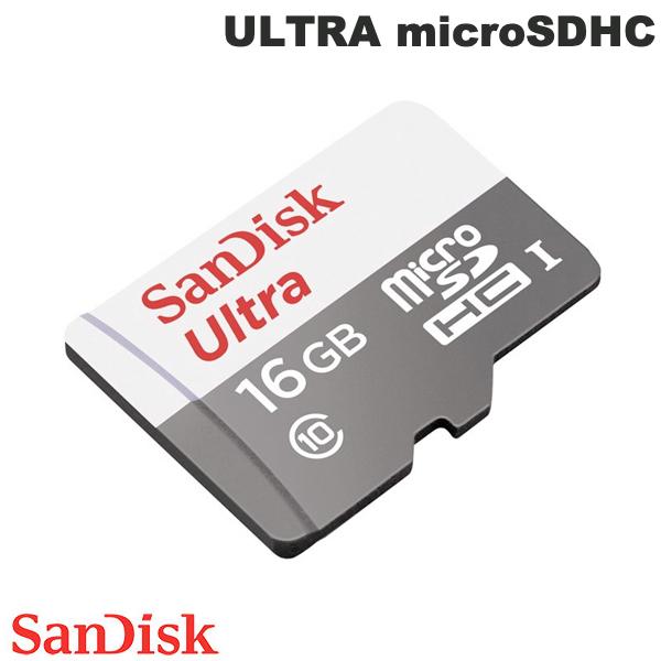 SanDisk 16GB ULTRA microSDHC 80MB/s アダプタ無 海外パッケージ # SDSQUNS-016G-GN3MN サンディスク (メモリーカード) Nintendo Switch スイッチ ドラレコ 監視カメラ