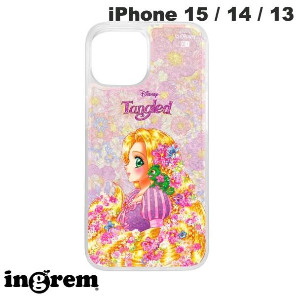 [ネコポス送料無料] ingrem iPhone 15 / 14 / 13 ディズニー ラメ グリッターケース ラプンツェル 中川翔子art1 # IJ-DP41LG1S/RZ10 イングレム (スマホケース・カバー)