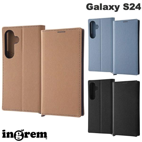 ［2024］ ingrem Galaxy S24 耐衝撃 手帳型レザーケース KAKU Durable イングレム (アンドロイドスマホケース・カバー)