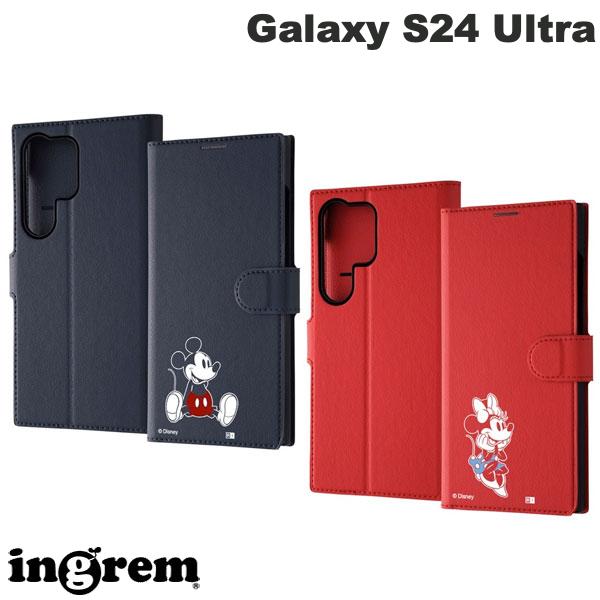 Rakuten - ［2024］ ingrem Galaxy S24 Ultra ディズニー 手帳型レザーケース シンプル マグネット イングレム (アンドロイドスマホケース・カバー) キャラクター かわいい