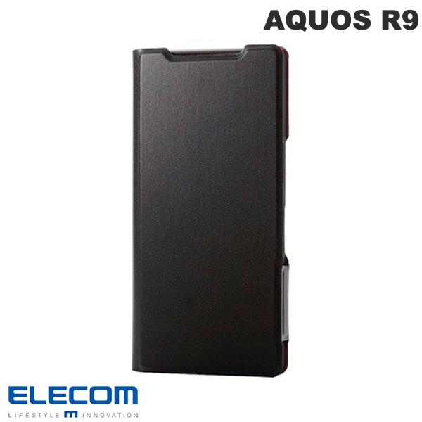 乐天商城 - ［2024］ELECOM エレコム AQUOS R9 レザーケース 手帳型 UltraSlim 薄型 磁石付き ブラック # PM-S242PLFUBK エレコム (アンドロイドスマホケース・カバー)