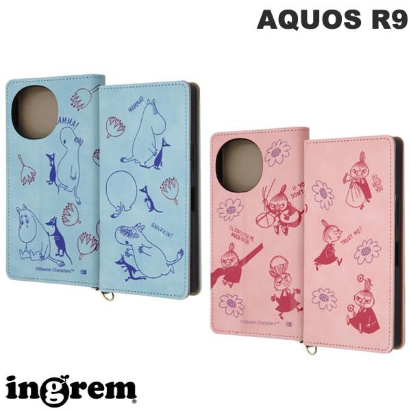 乐天商城 - ［2024］ ingrem AQUOS R9 ムーミン 手帳型レザーケース Raffine イングレム (アンドロイドスマホケース・カバー) キャラクター かわいい