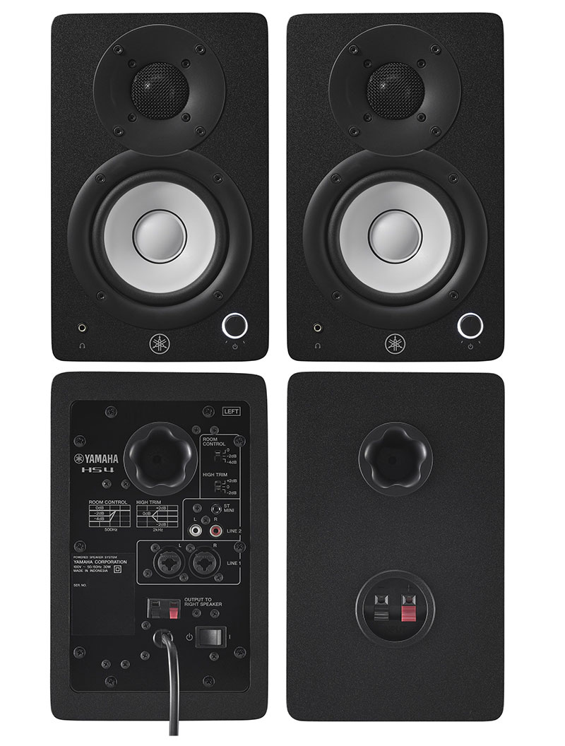 YAMAHA HS4 コンパクトパワードスタジオモニター 2個ペアセット ブラック # HS4 ヤ...