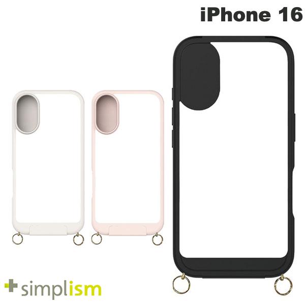 [2024] Trinity Simplism iPhone 16 Vertical Flip Amulet with Strap Ring, Vertical Opening Clear Back Flip Case (Smartphone Case/Cover)