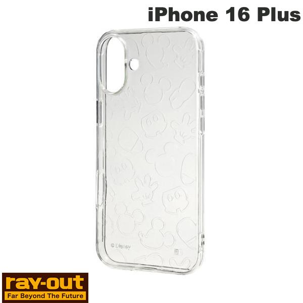 [2024] Ray Out iPhone 16 Plus Disney Like Standard Shock Absorption Bumper Glitter TPU Soft Case Mickey Mouse Layout (Smartphone Case/Cover) Cute Character