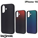 ingrem iPhone 16 maru 耐衝撃 バンパー カーボン調 ハイブリッドケース イングレム (スマホケース・カバー)