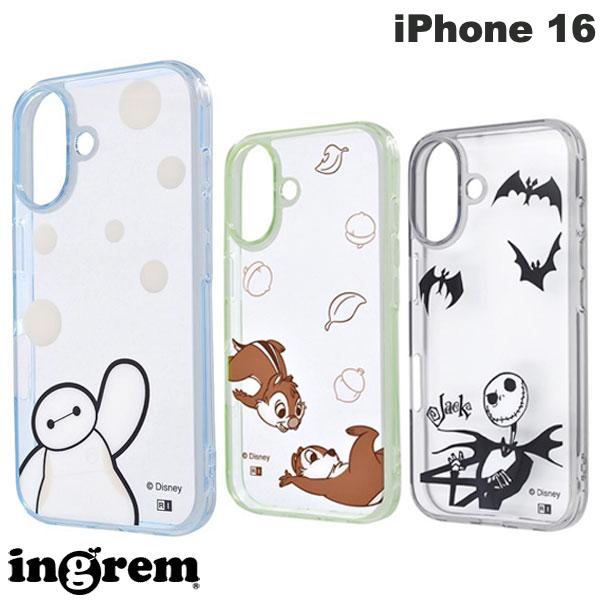 [2024] ingrem iPhone 16 디즈니 충격 흡수 범퍼 하이브리드 케이스 잉글렘 (스마트폰 케이스 커버) 잭 칩 데일 베이맥스 캐릭터 귀여운
