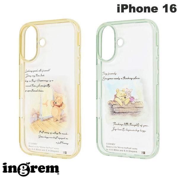 Rakuten - ［2024］ ingrem iPhone 16 ディズニー 衝撃吸収 バンパー ハイブリッドケース イングレム (スマホケース・カバー) プー ピグレット キャラクター かわいい