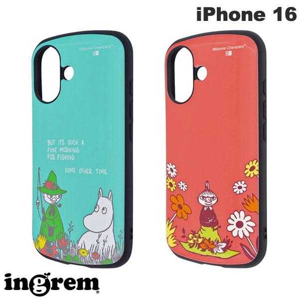 ingrem iPhone 16 ムーミン 超! 保護ケース MiA 衝撃吸収 バンパー ハイブリッドケース イングレム (スマホケース・カバー) スナフキン リトルミイ キャラクター かわいいのサムネイル