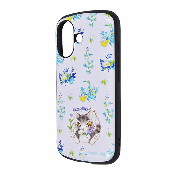 [2024] ingrem iPhone 16 Super! Protective Case MiA Shock Absorption Bumper Hybrid Case Dayan the Cat_Morning Dew Forest # IN-IP46AC4/DY6 Ingrem (Smartphone Case/Cover) Cat Character Cute