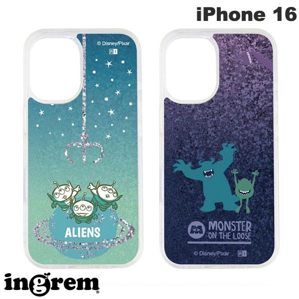 Rakuten - ［2024］ ingrem iPhone 16 ディズニー ピクサー 衝撃吸収 バンパー 動く キラキラ ラメ グリッターケース イングレム (スマホケース・カバー) エイリアン モンスターズ インク キャラクター かわいい