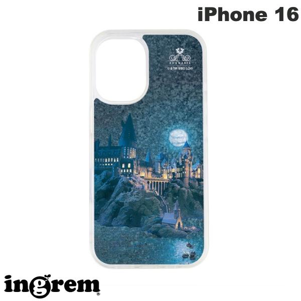 ingrem iPhone 16 ハリー・ポッター 衝撃吸収 バンパー 動く キラキラ ラメ グリッターケース ホグワーツ魔法魔術学校 # IJ-WP46LG1S/HP9 イングレム (スマホケース・カバー)