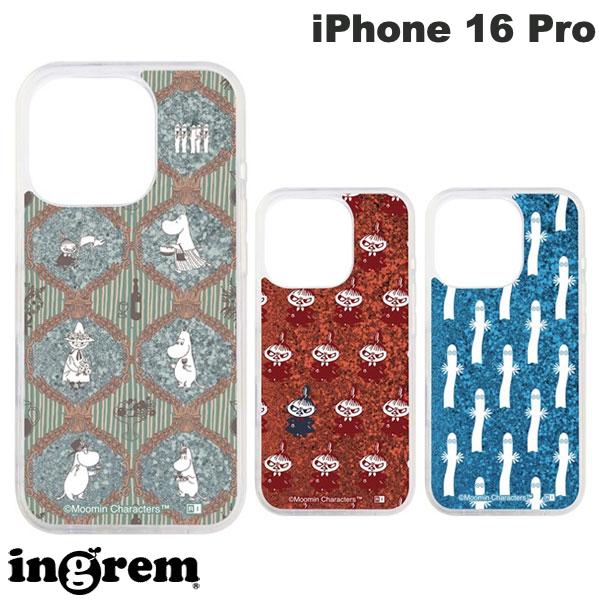 ingrem iPhone 16 Pro 무민 충격 흡수 범퍼 움직이는 반짝반짝 라메 반짝반짝 케이스 잉글렘 (스마트폰 케이스·커버) 리틀 미이 뇨로뇨로 캐릭터 귀여운