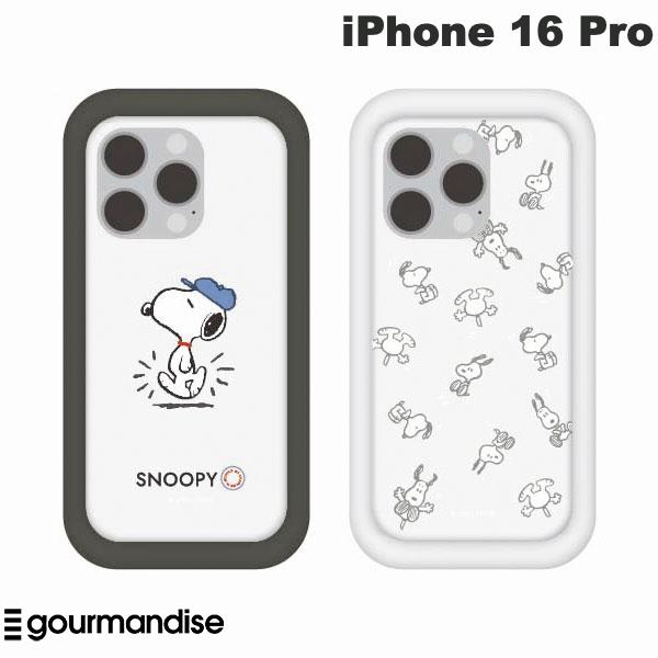 [재고 한계] gourmandise iPhone 16 Pro 플럼프 프레임 케이스 땅콩 구루만디즈 (스마트 폰 케이스 커버) 스누피