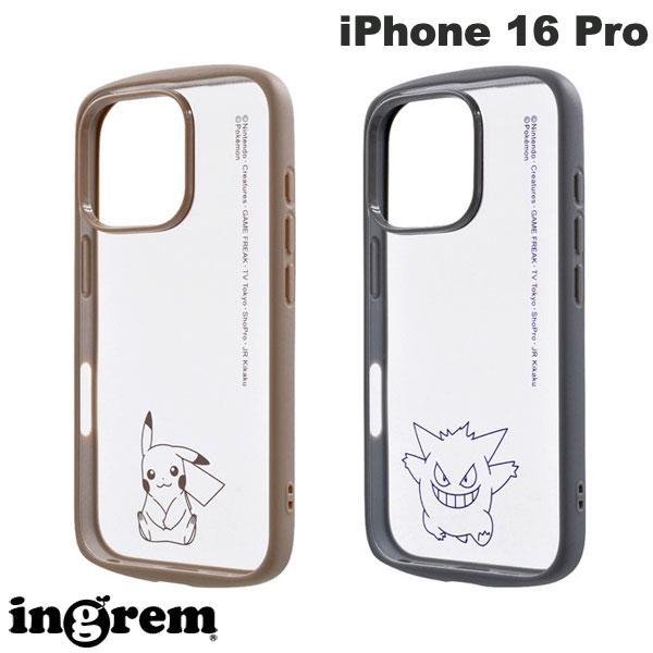 포켓몬 ingrem iPhone 16 Pro 포켓몬스터 Puffull 충격 흡수 범퍼 하이브리드 케이스 잉글렘 (스마트폰 케이스·커버) pokemon 피카츄 겐거 캐릭터 귀여운 내충격 투명 캐릭터 귀여운