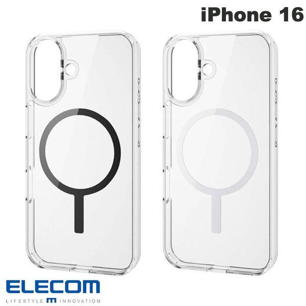 ELECOM ELECOM iPhone 16 하이브리드 케이스 MAGKEEP (스마트폰 케이스 커버) 마그넷