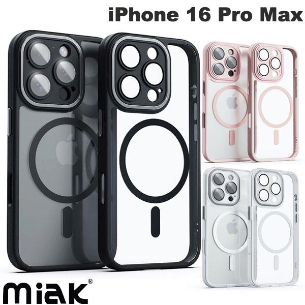 [Limited Stock] [2024] miak iPhone 16 Pro Max Lens Guard Integrated MagSafe Compatible Clear Case (Smartphone Case/Cover) Magnet