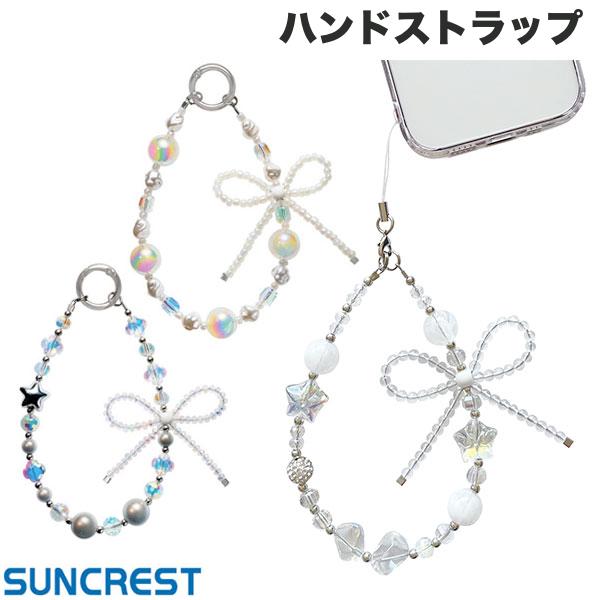 Retro - 【在庫限り】 SUNCREST ハンドストラップ リボンビーズ サンクレスト (ストラップ) iPhone スマホ　かわいい
