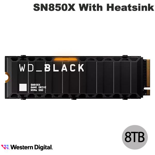 Western Digital 8TB WD_Black SN850X NVMe SSD With Heatsink PCIe Gen4 x...