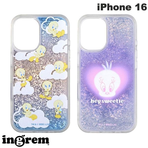 Rakuten - ［2024］ ingrem iPhone 16 ルーニー・テューンズ 衝撃吸収 バンパー 動く キラキラ ラメ グリッターケース イングレム (スマホケース・カバー)