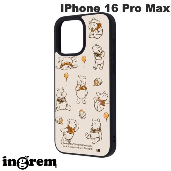 Rakuten - ［2024］ ingrem iPhone 16 Pro Max ディズニー maru 衝撃吸収 バンパー ハイブリッドケース プーさん_sketch # IC-DP49K4TB/PO55 イングレム (スマホケース・カバー) キャラクター かわいい