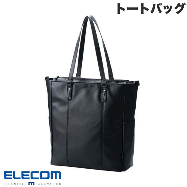 ELECOM エレコム トートバッグ 合皮 2Way 15.6インチ 18L ブラック # BM-TBSLV01BK エレコム (バッグ・ケース)