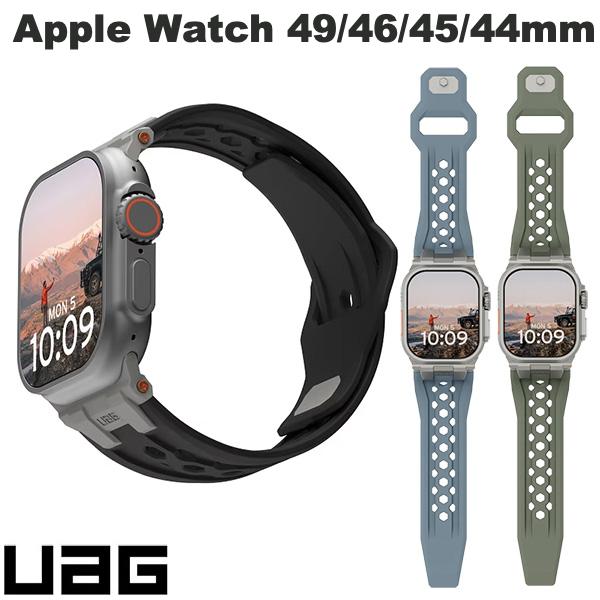 ●気になる商品URBAN ARMOR GEAR (UAG)Apple Watch 49/46/45/44mm用バンド MONARCH■ TOUGH AS UAGアスリートからオフィスワーカーまでUAGは頑丈で究極のケースを提供。優れた耐衝撃性・洗練されたデザイン・使いやすさを兼ね備えたUAGのプロダクトはあなたのアクティビティを最大限にサポートします。■ MONARCH シリーズUAGの中でも耐久性に特化したバンド。また、操作時の使いやすさも追及し、あなたのデバイスをグレードアップさせます。■ 高品質なFKM素材を採用フルオロエラストマー(FKM)素材を採用。抜群の耐久性を誇るフッ素系ゴム素材を使用した非常に高品質なバンドです。■ ステンレススチール金具金具部分に頑丈なステンレススチールを採用しました。■ タッククローザー特殊な形状のタッククローザーでベルトを安全に固定できます。■ パーフォレーテッドデザインパーフォレーテッドデザインを採用し、通気性と軽量性を実現しました。[仕様情報]材質 : プレミアムFKMフルオロエラストマー材料　　　ステンレススチール外形寸法 (mm) : 約(W)34x(D)8x(H)125～190質量 (g) : 約45同梱品 : 製品本体[保証期間]初期不良のみ[メーカー]ユーエージー UAG型番JANブラック/チタンUAG-AWLP-BK/TI4988481895123ブルー/チタンUAG-AWLP-BL/TI4988481895130オリーブ/チタンUAG-AWLP-OL/TI4988481895147[対応S] AppleWatch Series アップルウォッチ シリーズ あっぷるうぉっち しりーず iWatch[対応] Apple Watch 44mm SE 3[対応] Apple Watch 44mm SE 第1世代[対応] Apple Watch 44mm SE 第2世代[対応] Apple Watch 44mm Series 4[対応] Apple Watch 44mm Series 5[対応] Apple Watch 44mm Series 6[対応] Apple Watch 45mm Series 7[対応] Apple Watch 45mm Series 8[対応] Apple Watch 45mm Series 9[対応] Apple Watch 46mm Series 10[対応] Apple Watch 46mm Series 11[対応] Apple Watch 49mm Ultra[対応] Apple Watch 49mm Ultra 2[対応] Apple Watch 49mm Ultra 3[色] オリーブ/チタン[色] ブラック/チタン[色] ブルー/チタンUAG Apple Watch 49 / 46 / 45 / 44mm MONARCH (モナーク) バンド ユーエージー