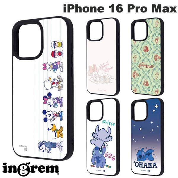 Rakuten - ［2024］ ingrem iPhone 16 Pro Max ディズニー maru 衝撃吸収 バンパー ハイブリッドケース イングレム (スマホケース・カバー) ミッキー ミニー スティッチ わんわんキャラクター かわいい