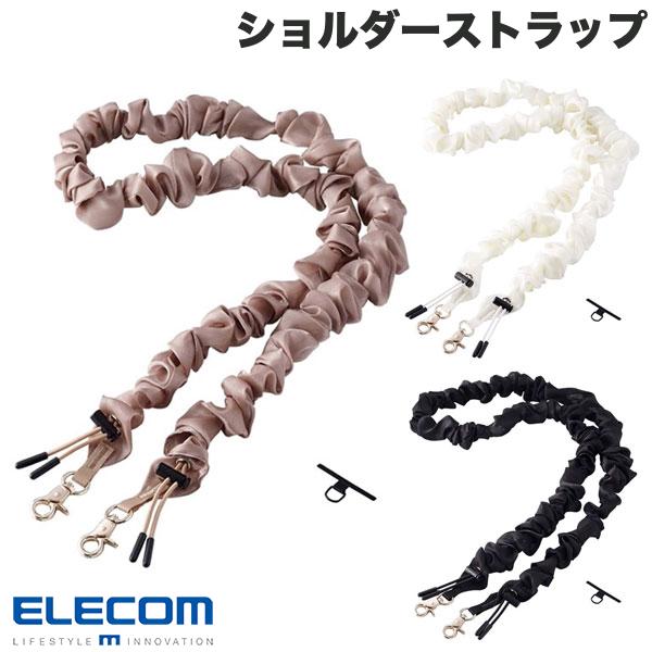 火車 - ELECOM エレコム スマホショルダーストラップ ストラップホールシート付属 シュシュ 上品 (スマホストラップホルダー)