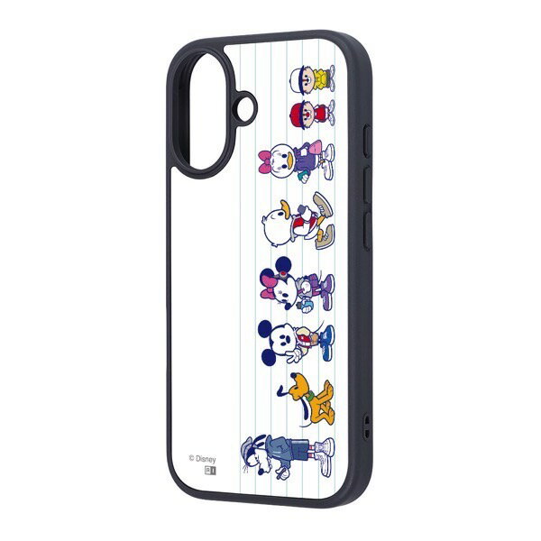 ［2025］ ingrem iPhone 17 ディズニー maru 衝撃吸収 バンパー ハイブリッドケース ミッキー&フレンズ_背比べ # IC-DP52K4TB/MAF13_IF01 イングレム (スマホケース・カバー)