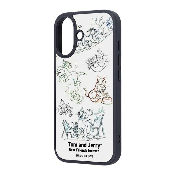 ［2025］ ingrem iPhone 17 トムとジェリー maru 衝撃吸収 バンパー ハイブリッドケース トムとジェリー_ヴィンテージ # IQ-WP52K4TB/TJ67 イングレム (スマホケース・カバー)