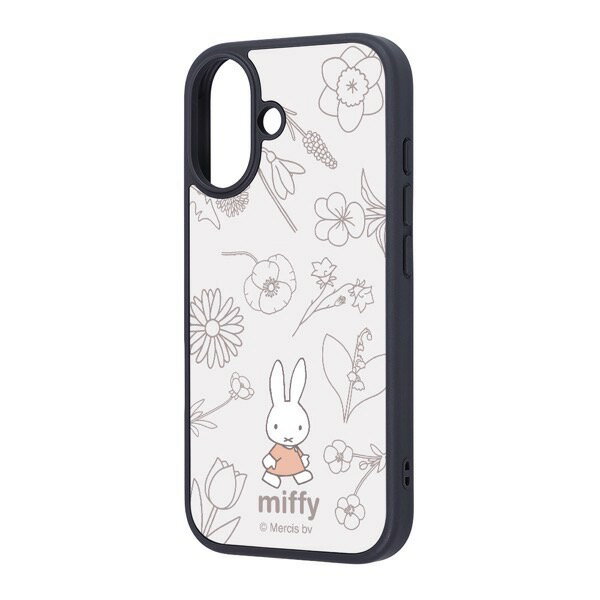 [2025] ingrem iPhone 17 미피 maru 충격 흡수 범퍼 하이브리드 케이스 플라워 블랙 # IQ-BP52K4TB/MF49 잉글렘(스마트폰 케이스·커버)