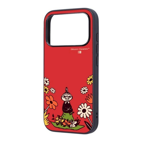 [2025] ingrem iPhone 17 Pro Moomin Maru Shock Absorption Bumper Hybrid Case Little My & Flowers # IQ-AP53K4TB/MT24 Ingrem (Smartphone Case/Cover)