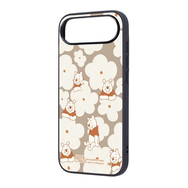 Rakuten - ［2025］ ingrem iPhone Air ディズニー maru 衝撃吸収 バンパー ハイブリッドケース プーさん_花柄 ブラック # IC-DP54K4TB/PO61 イングレム (スマホケース・カバー)
