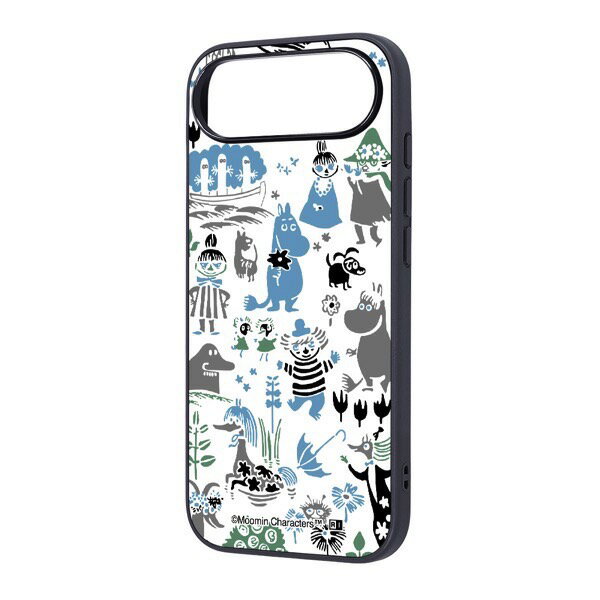 [2025] ingrem iPhone Air 무민 maru 충격 흡수 범퍼 하이브리드 케이스 패턴_2 # IQ-AP54K4TB/MT014 잉글렘 (스마트폰 케이스 커버)