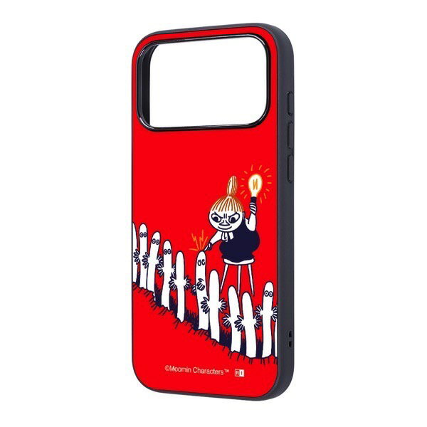 [2025] ingrem iPhone 17 Pro Max Moomin Maru Shock Absorption Bumper Hybrid Case Little My and Hattifatteners # IQ-AP55K4TB/MT013 Ingrem (Smartphone Case/Cover)