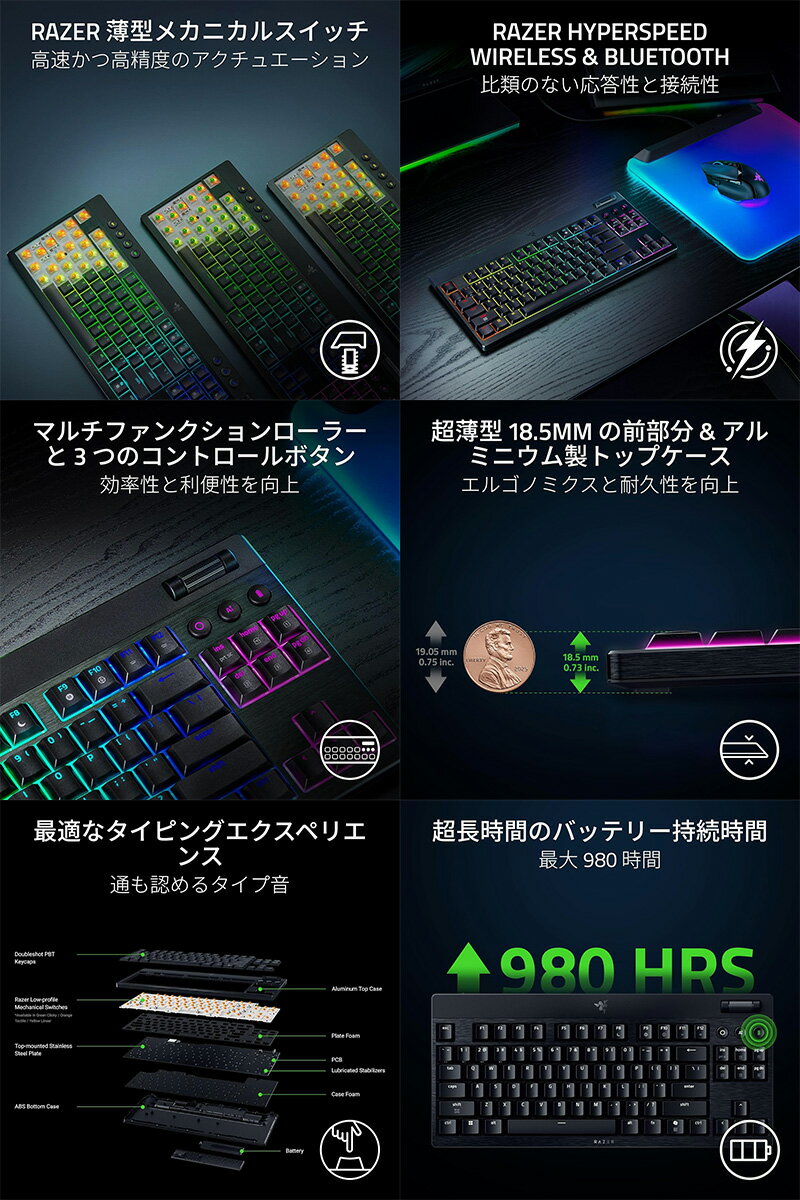 BlackWidow V4 Low-Profile HyperSpeed サムネイル2