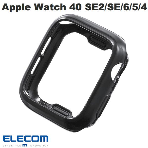 ELECOM ���쥳�� Apple Watch 40mm SE 3 / 2 / 1 / Series 6 / 5 / 4 ���եȥХ�ѡ� �֥�å� # AW-2...