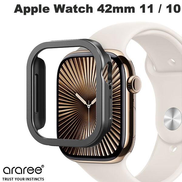 乐天商城 - araree Apple Watch 42mm Series 11 / 10 AMY デュアルレイヤーケース ガンメタル # AR27458AW アラリー (アップルウォッチケース カバー)
