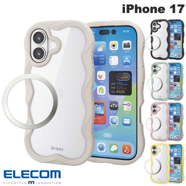 [2025]ELECOM ELECOM iPhone 17 하이브리드 케이스 프레임 컬러 웨이브 메탈 링 첨부(스마트폰 케이스·커버)