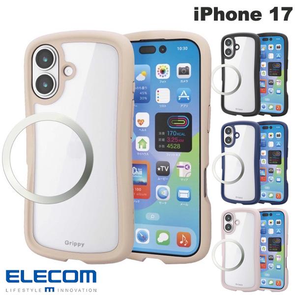 樂天商城 - ［2025］ELECOM エレコム iPhone 17 GRIP フレームカラー メタルリング付 (スマホケース・カバー)