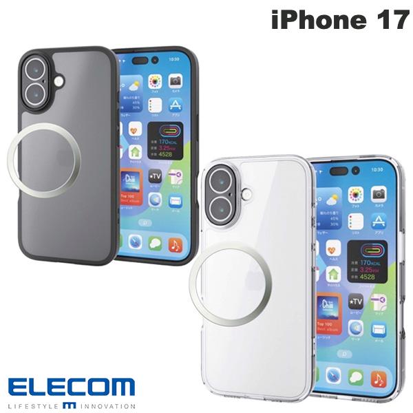 [2025]ELECOM ELECOM iPhone 17 하이브리드 케이스 극한 Plus 메탈 링 첨부(스마트폰 케이스·커버)