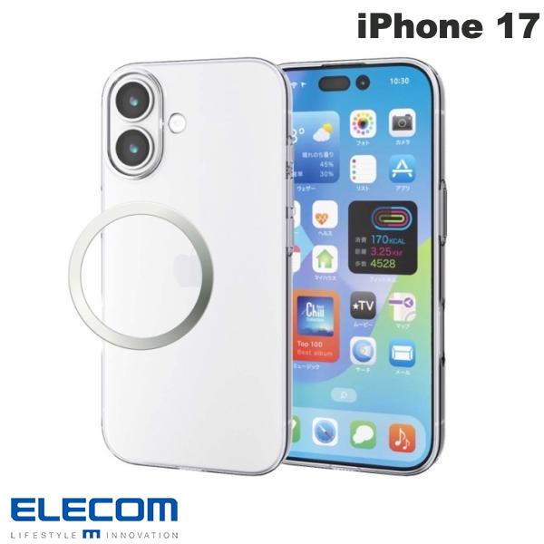 [2025] ELECOM iPhone 17 Soft Case, Slim, with Metal Ring, Clear # PM-A25AUCUCR (Smartphone Case/Cover)
