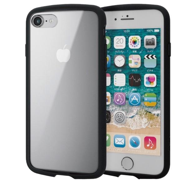 Rakuten - ELECOM エレコム iPhone SE 第3世代 / SE 第2世代 / 8 / 7 ハイブリッドケース TOUGH SLIM LITE フレームカラー ブラック # PM-A22STSLFCBK エレコム (スマホケース・カバー)