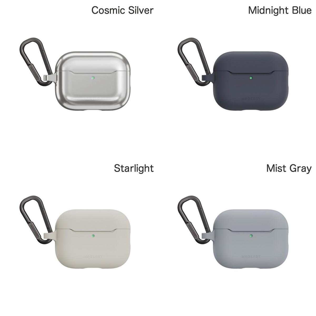 MagEasy AirPods Pro 3 SKIN カラビナ付き耐衝撃ケース マグイージー (Apple イヤホンケース) ワイヤレス充電対応 カラビナ付 2