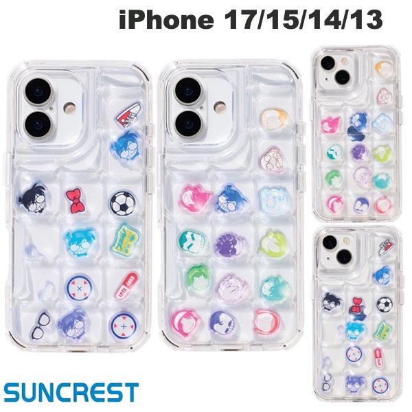 샤카샤카케이스 SUNCREST iPhone 17 / 15 / 14 / 13 명탐정 코난 푸쿠푸쿠 케이스 아크릴 플레이크 첨부 선크레스트 (스마트폰 케이스·커버) 캐릭터 귀여운 아크릴 플레이크 자유롭게 커스텀