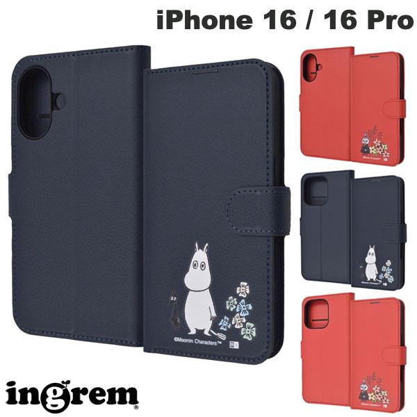 ingrem iPhone 16 / 16 Pro 무민 충격 흡수 마그넷 벨트 심플 수첩형 가죽 케이스 잉글렘 (스마트폰 케이스·커버) 리틀 미이 캐릭터 귀여운