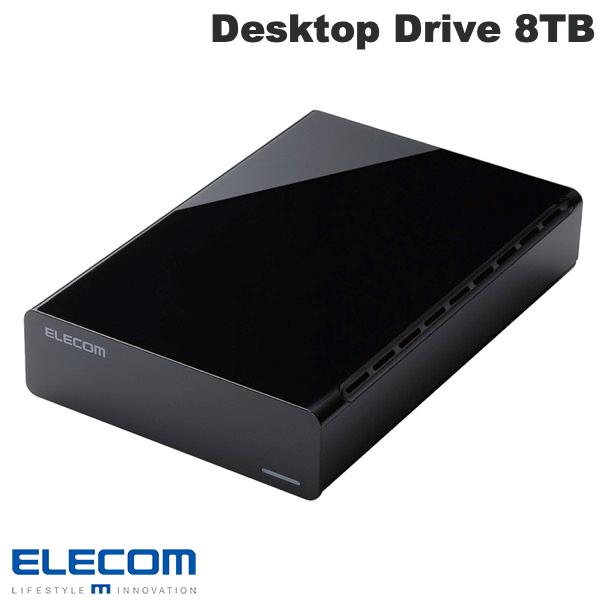 ELECOM エレコム 8TB Desktop Drive USB3.2(Gen1) TV向け外付けハードディスク Black # ELD-HTV080UBK エレコム (ハードディスク)