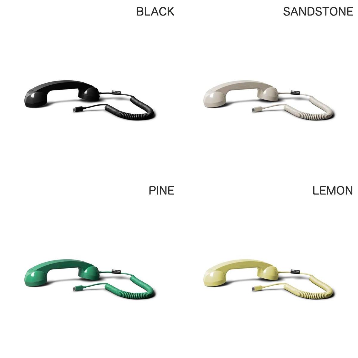 ［楽天ランキング1位獲得］ Native Union POP PHONE マイク＆スピーカー付きレトロ電話受話器 USB-C対応 ネイティブユニオン 復刻 充電不要 ペアリング不要 電磁波軽減 ノートパソコン タブレット 2